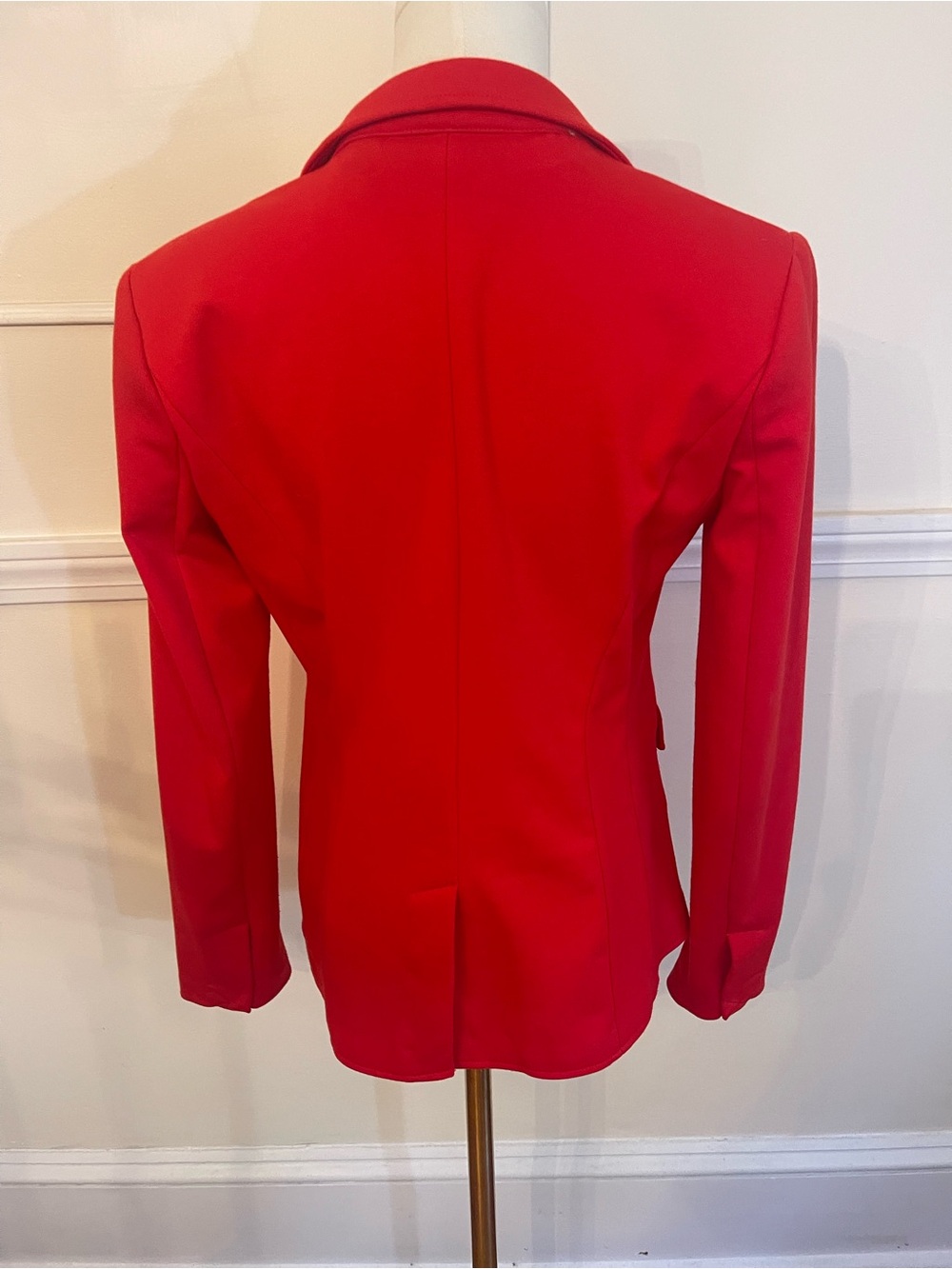 New York & Company Red Double-Breasted Gold-Button Blazer - Picture 4 of 8